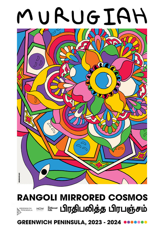 Murugiah - Rangoli Mirrored Cosmos Poster